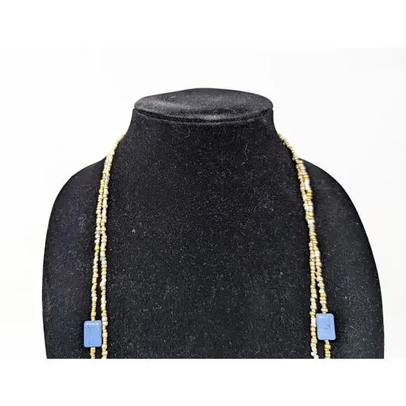 Chicos Necklace Double Strand Layered Multicolor Beaded Long New - Picture 2 of 8